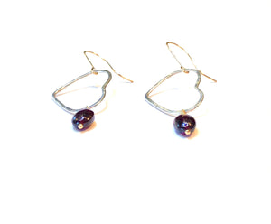 In Love Earrings - Genuine Garnets
