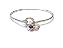 Load image into Gallery viewer, Personalized Sterling Silver and Genuine Amethyst Charm Bracelet

