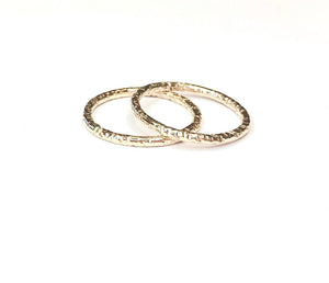 Slim Textured Gold Ring