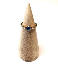 Load image into Gallery viewer, Natural London Blue Topaz and Gold Solitaire Ring
