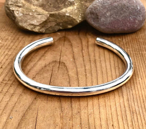 Heavy Solid Sterling Silver Cuff-  5mm Thick