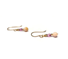 Load image into Gallery viewer, Genuine Opal, Garnet and Gold Earrings
