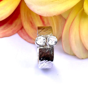 Genuine White Topaz Ring