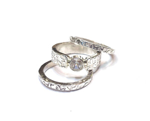 Natural Topaz Ring Set