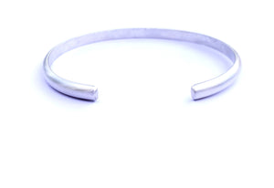 Matte Thick Solid Sterling Silver Cuff Bracelet