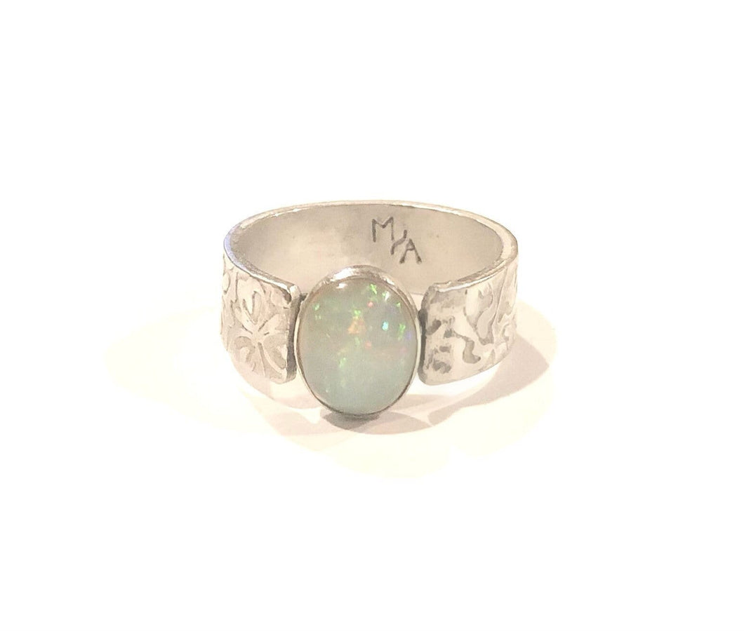 Natural Ethiopian Opal Ring