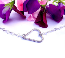 Load image into Gallery viewer, Open Heart Sterling Silver Necklace
