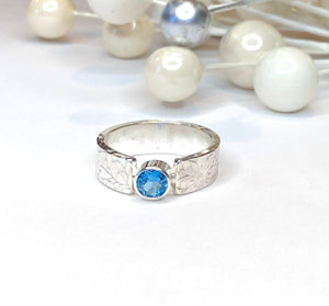 Genuine Blue Topaz Ring