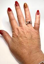 Load image into Gallery viewer, Personalized Genuine Garnet Ring Set

