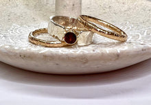 Load image into Gallery viewer, Garnet Solitaire Ring Set
