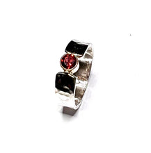 Load image into Gallery viewer, Garnet Solitaire Ring Set
