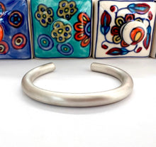 Load image into Gallery viewer, Heaviest Gauge Silver Cuff Bracelet - Matte - 6.55mm Thick
