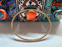Load image into Gallery viewer, Gold Oval Bangle Bracelet - 3.25mm thick
