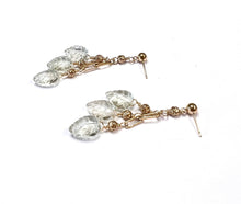 Load image into Gallery viewer, Natural Hand Carved Green Amethyst Hanging Earrings
