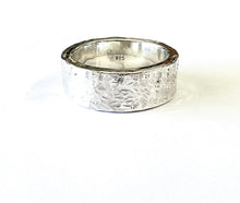 Load image into Gallery viewer, Thick Rustic Textured Solid Sterling Silver Ring - 9.25mm Wide
