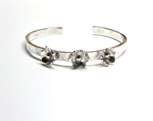 Sterling Silver Floral Cuff Bracelet