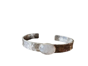 Moonstone Sterling Silver Cuff Bracelet