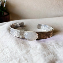 Load image into Gallery viewer, Moonstone Sterling Silver Cuff Bracelet

