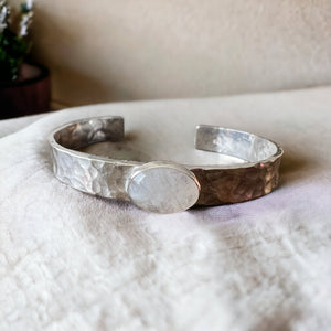 Moonstone Sterling Silver Cuff Bracelet