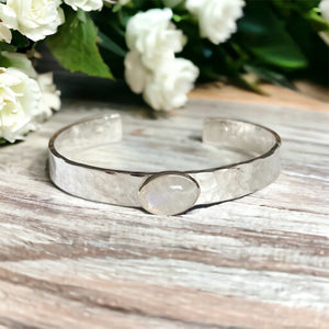 Moonstone Sterling Silver Cuff Bracelet